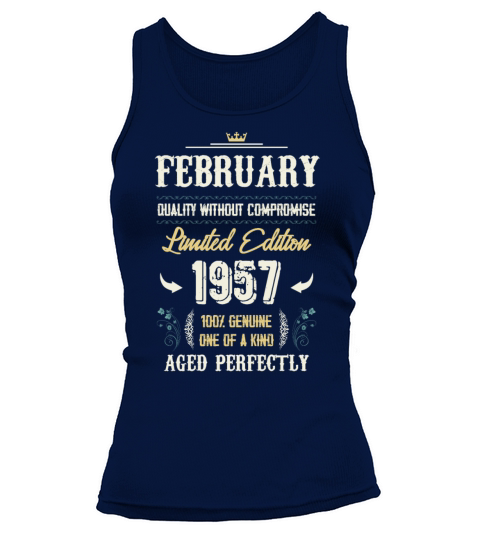 February 1957 Vintage Birthday Present Tank top Woman
