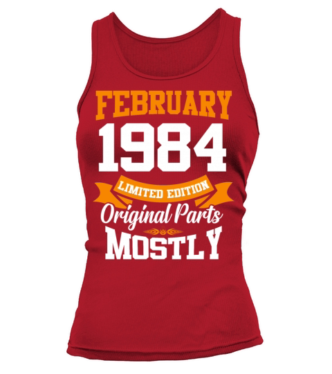 February 1984 Vintage Birthday Present Tank top Woman