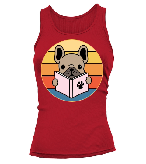 French Bulldog Dog Breed Vintage Retro Sunset Tank top Woman