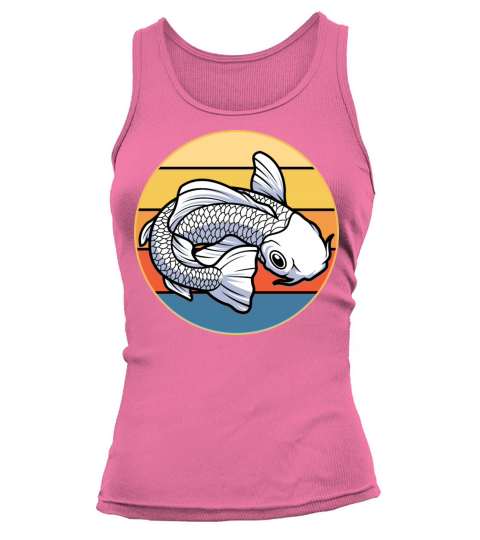 Japanese Koi Fish Vintage Retro Sunset Tank top Woman