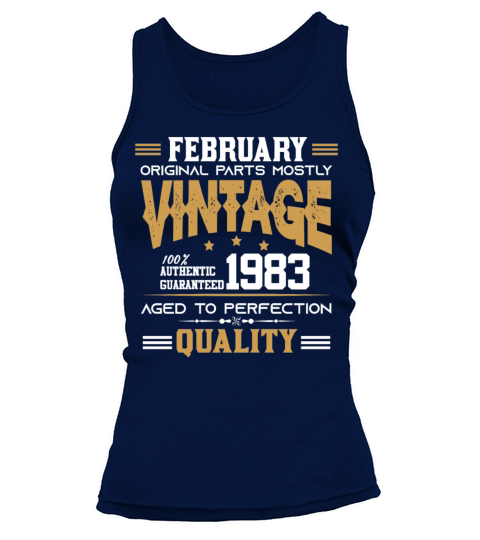 Vintage Aged To Perfection February 1983 Tank top Woman