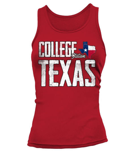 Vintage College Station Texas Flag Tank top Woman