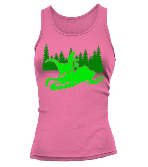 Vintage Snowmobiling Gift Dinosaur Ride Snowmobile Tank top Woman