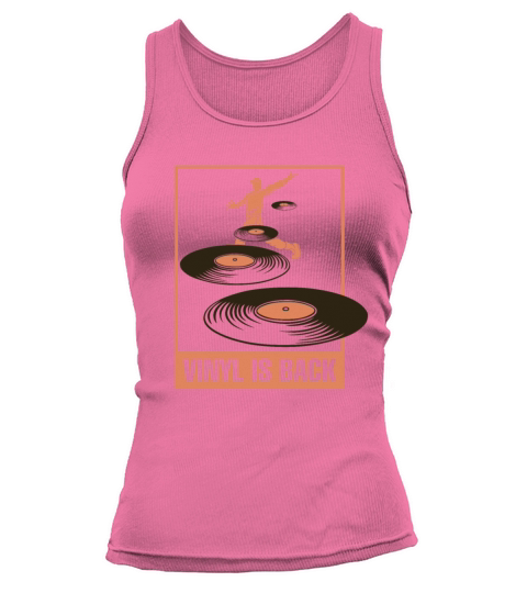 Vinyl is Back Old School Vinyl Recod Music Lovers Tank top Woman