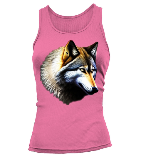 Wolf artwork design predator face imprint Tank top Woman
