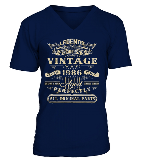 36th Birthday Gift For Legends Born 1986 36 Yrs Ol V-Neck T-shirt