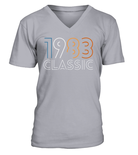 40 Years Vintage 1983 Retro 40th Birthday V-Neck T-shirt