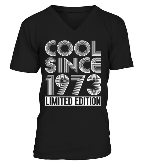 50th birthday vintage 1973 cool since 1973 V-Neck T-shirt