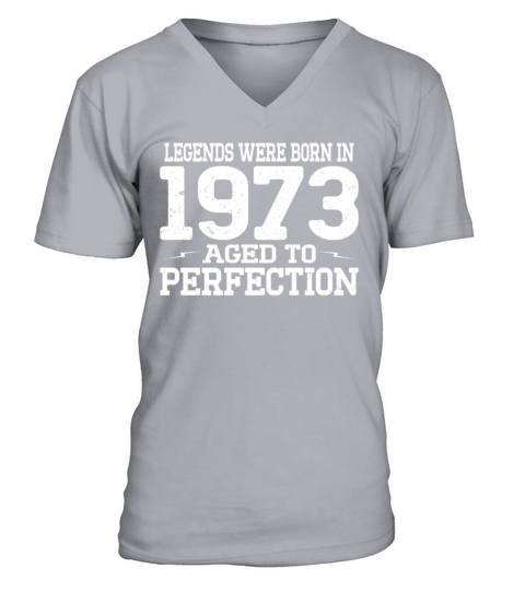 50th birthday vintage legends were born in 1973 V-Neck T-shirt