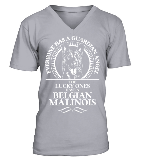 Belgian Malinois Guardian Angel Dog quote V-Neck T-shirt