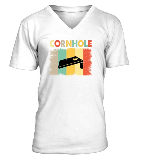 Cornhole Retro Vintage V-Neck T-shirt