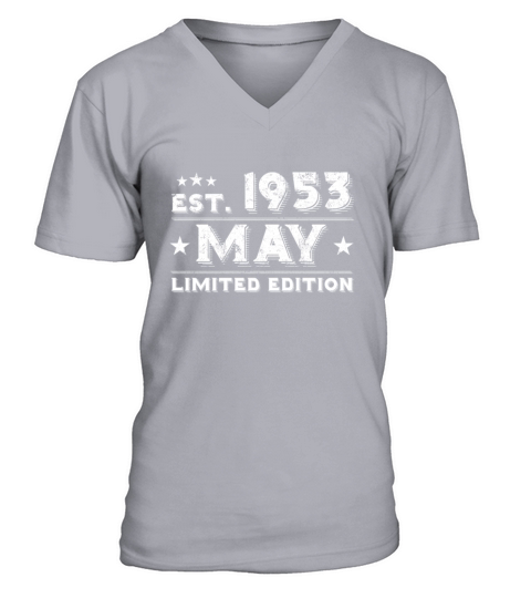 Est May 1953 - Birthday Present - Vintage V-Neck T-shirt