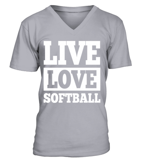 Live Love Softball V-Neck T-shirt