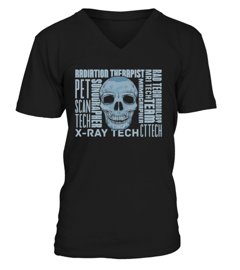 Radiologist X-Ray Skull Radiology Tech Radiologic V-Neck T-shirt