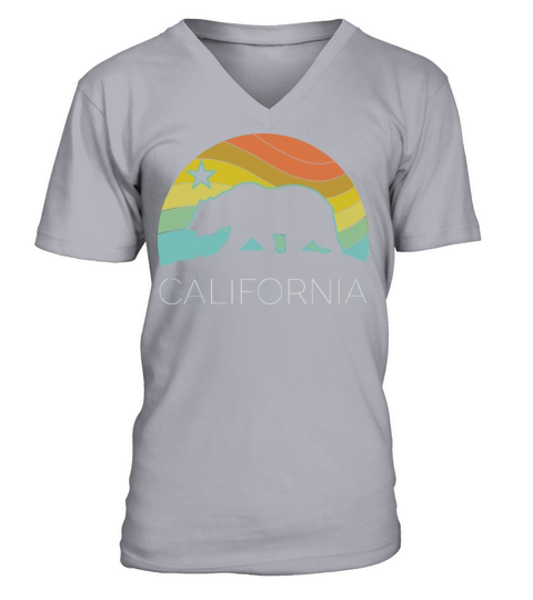 Retro California Bear Vintage Beach Cali Pride V-Neck T-shirt