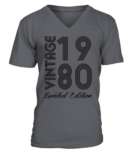 Vintage 1980 Vintage Birthday Retro Vintage V-Neck T-shirt