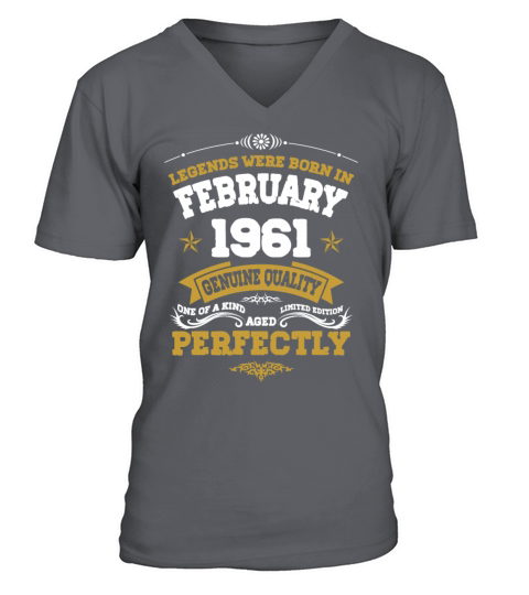 Vintage Aged To Perfection Ferbuary 1961 V-Neck T-shirt