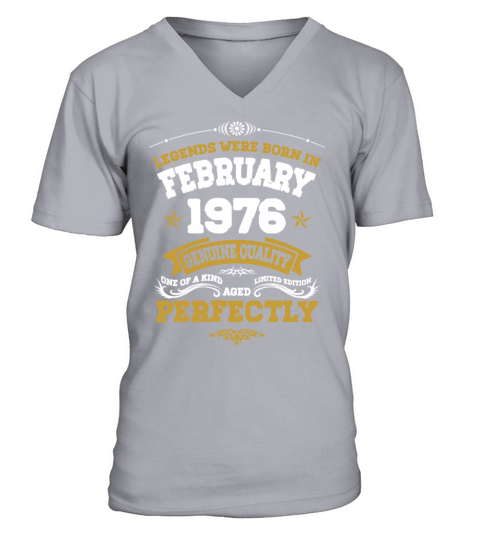 Vintage Aged To Perfection Ferbuary 1976 V-Neck T-shirt