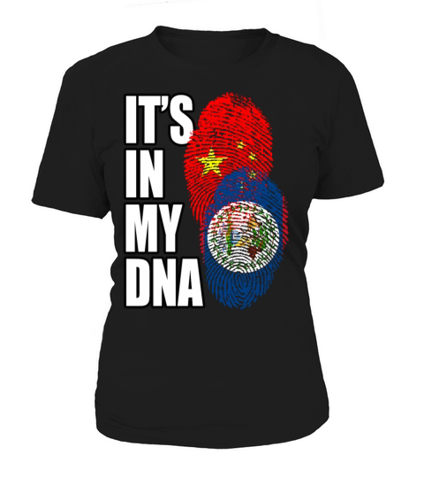 Belizean And Chinese Mix Heritage DNA Flag Women's T-Shirt