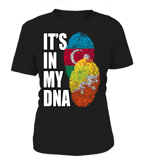 Bhutanese And Azerbaijani Mix Heritage DNA Flag Women's T-Shirt
