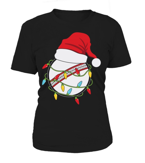 Cricket Ball Christmas Lights Santa Women's T-Shirt