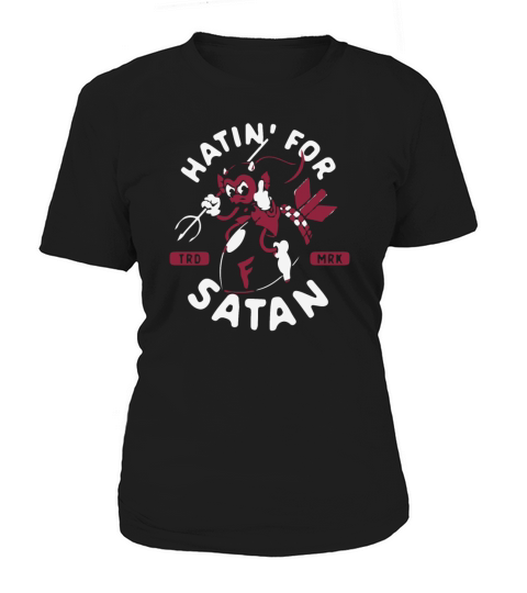 Hatin For Satan F Bomb Vintage Cartoon Red Devil Women's T-Shirt