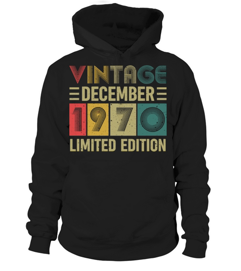 50 Years Old Gifts Vintage December 1970 50Th Birt Hoodie Unisex