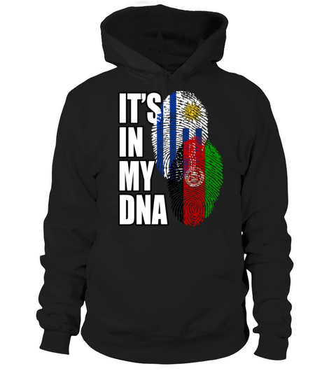 Afghan And Uruguayan Mix Heritage DNA Flag Hoodie Unisex