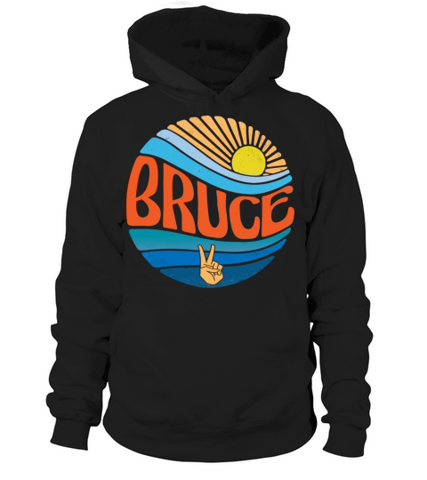 Bruce Shirt Vintage Sunset Bruce Groovy Tie Dye Hoodie Unisex