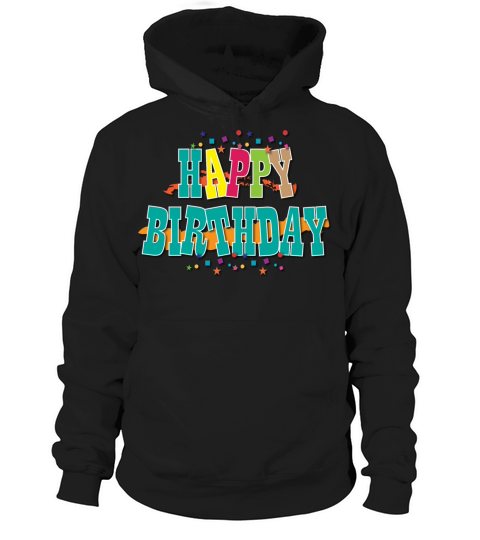 Happy Birthday stars vintage style Hoodie Unisex