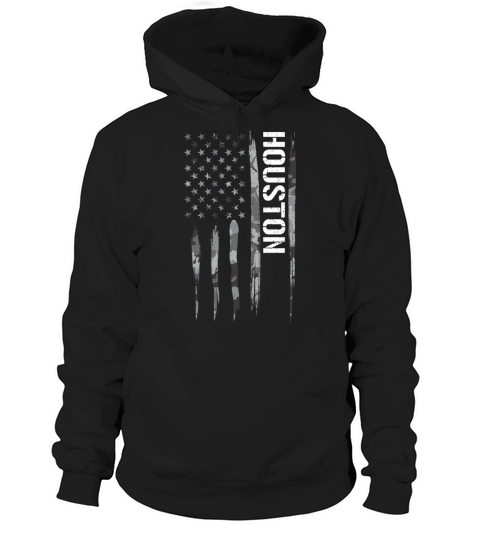 Houston - American Flag Hoodie Unisex