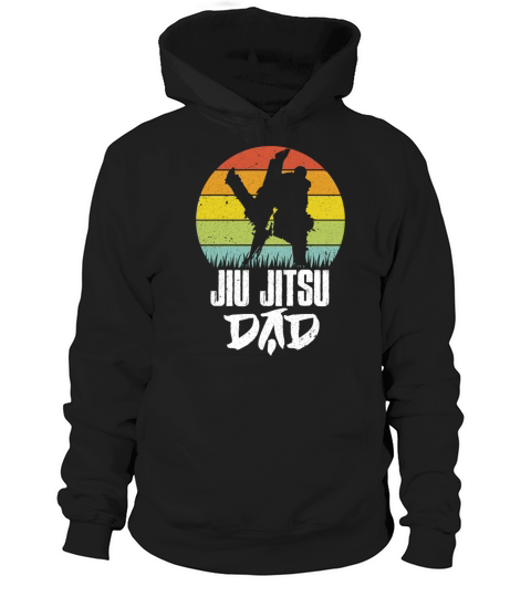 Jiu-Jitsu Dad BJJ Father Vintage Martial Arts MMA Hoodie Unisex
