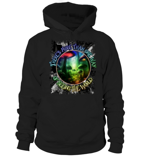 Mushroom Way Mycology Psychedelic Color Hoodie Unisex