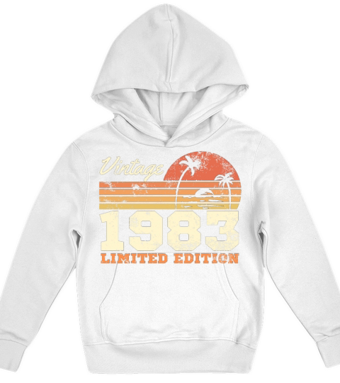 40th Birthday Vintage 1983 Limited Edition Kids Hoodie