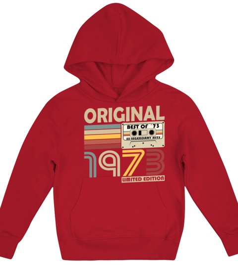 50th birthday vintage 1973 original 1973 Kids Hoodie