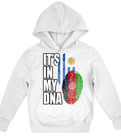 Afghan And Uruguayan Mix Heritage DNA Flag Kids Hoodie