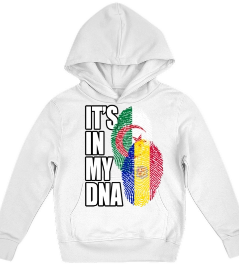 Andorran And Algerian Mix Heritage DNA Flag Kids Hoodie