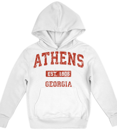 Athens Georgia Vintage Athletic Sports Design Kids Hoodie