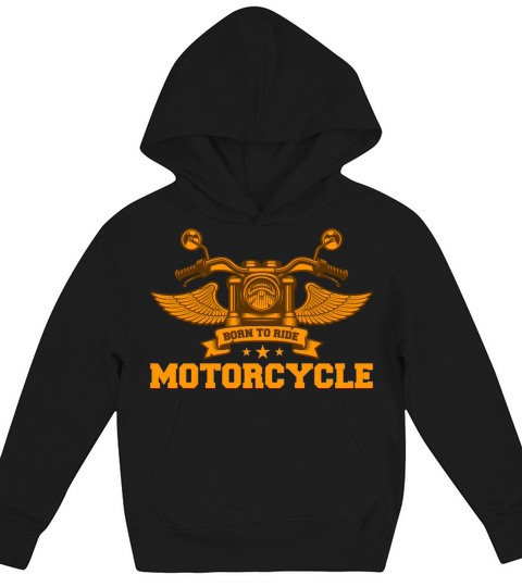 Born Ride Motorcycle Rider Retro Vintage Classic Kids Hoodie