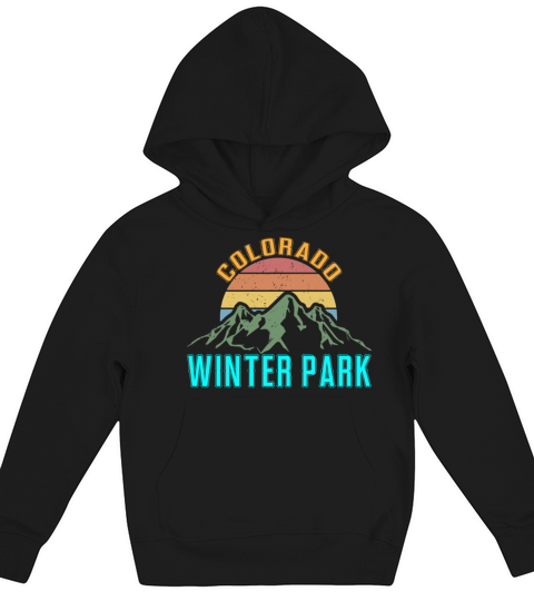Colorado Winter Park Wildlife Bear Adventure Kids Hoodie