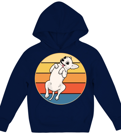 Cute Chihuahua Dog Breed Vintage Retro Sunset Kids Hoodie