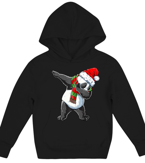Dabbing Panda Santa Christmas Kids Boys Men Xmas B Kids Hoodie