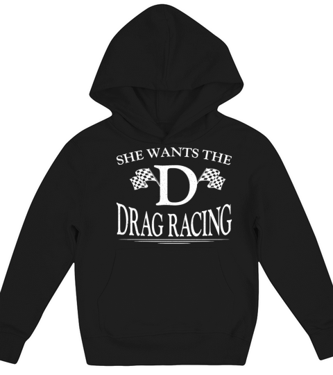 Drag Racing Race Car Girl She Kids Hoodie
