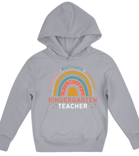 Educate Motivate Inspire Kindergarten Teacher Kids Hoodie