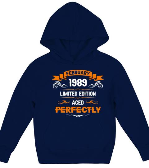 February 1989 Vintage Birthday Present Kids Hoodie