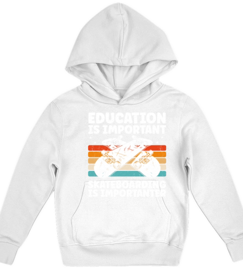 Funny Skateboarding Design For Skateboarder Cool Kids Hoodie
