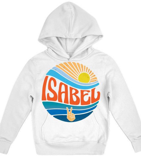 Isabel Shirt Vintage Sunset Isabel Groovy Tie Dye Kids Hoodie
