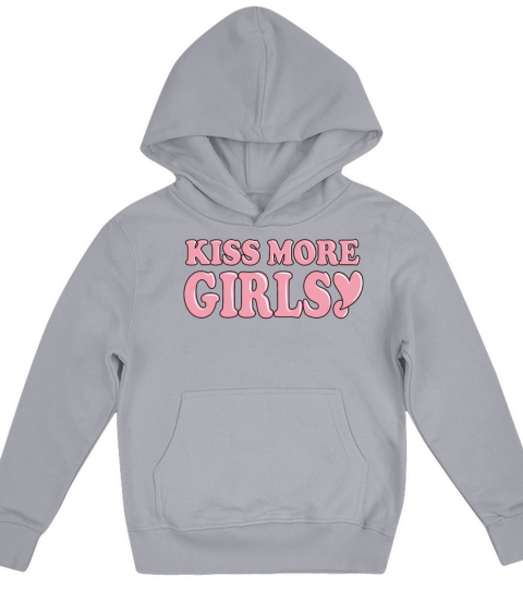 Kiss More Girls Cute Lesbian Quote LGBT Pride Mont Kids Hoodie