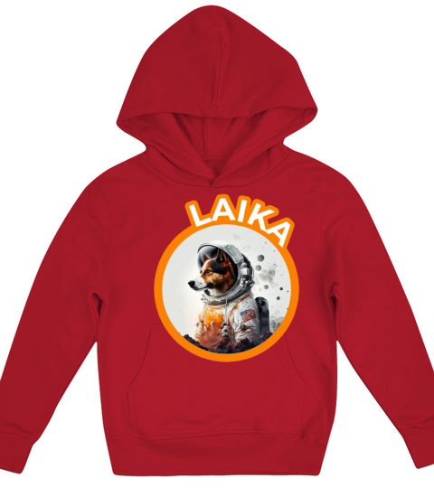Laika Dog Space product Vintage CCCP Soviet Russia Kids Hoodie