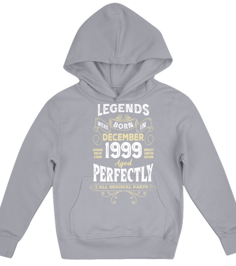 Legends Were Born In December 1999 Birthday Kids Hoodie